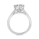 LADIES RING 2 1/2CT ROUND/BAGUETTE DIAMOND 14K WHITE GOLD (CENTER STONE ROUND DIAMOND 2CT )
